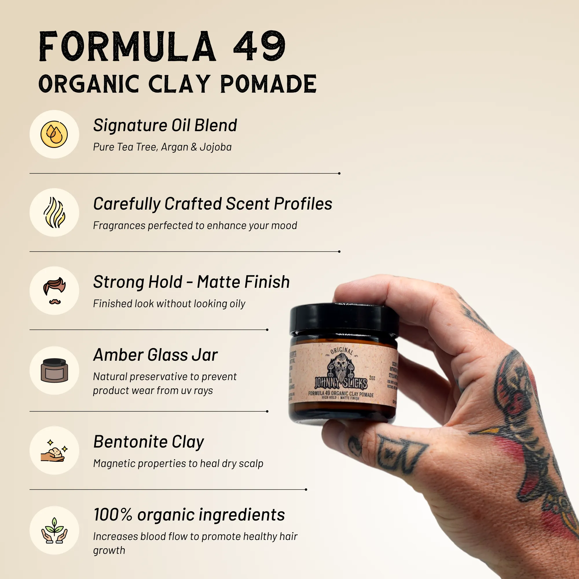 Formula 49 Organic Clay Pomade